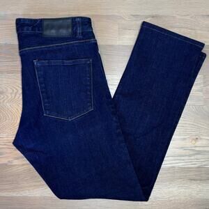 Theory Raffi Slim Fit Jeans Straight Leg Stretch Rinsed Indigo Mens Size 32x29